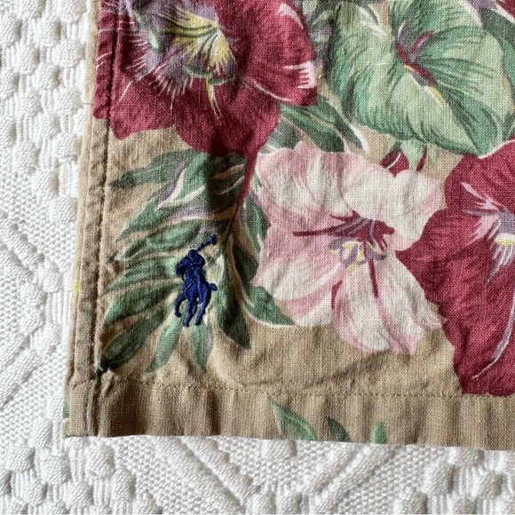 Polo Ralph Lauren Hawaiian Tropical Floral Print Men's Shirt Linen Cotton XLT - Picture 13 of 14